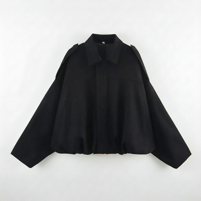 Oversized Suede Bomber